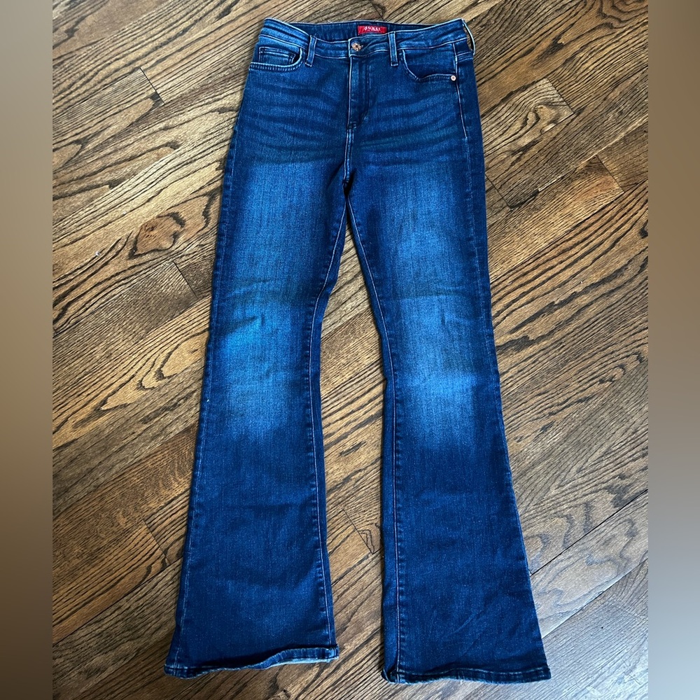 Guess Women's Blue Flare Jeans, size 28